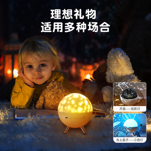 圣诞主题旋转行星夜灯投影仪ABS机身USB电源LED光源蓝色儿童卧室家居装饰 - Product Image 2