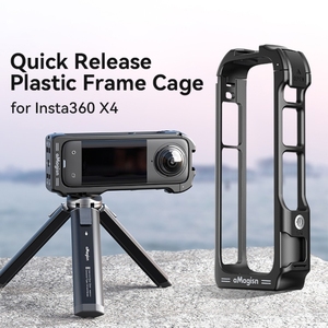 ขายึดกล้องถ่ายภาพเคลื่อนไหวสำหรับ Insta360 X4 Amagiss กล้องกรงกระต่ายพลาสติกแบบปลดออกได้อย่างรวดเร็วเฟรมกล้องอินเตอร์เฟซ1/4นิ้ว - Product Image 2