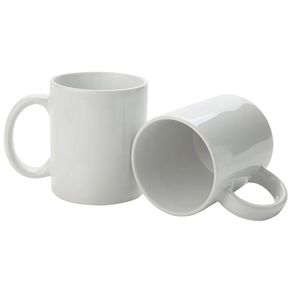 Großhandel kunden spezifische Tasse Logo mit Box weiße Keramik Kaffeetassen anpassbare 11oz leere Sublimation becher