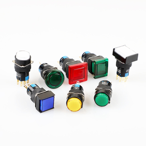 16mm 5 Pin quadrato rettangolo luce di plastica elettrica LED interruttori a pulsante 12V - Product Image 1