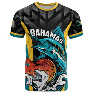Custom Independence Day <strong>Bahamas</strong> Shirt t Chemise Oversize Bahamaian Flag T Shirt - Product Image 2