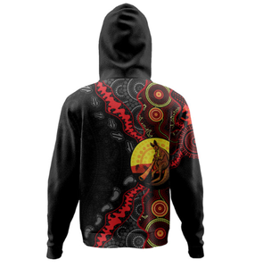 Tùy chỉnh bản địa Úc Thổ Dân in áo XL Kích thước trùm đầu <span class=keywords><strong>didgeridoo</strong></span> hoàng hôn mơ màn hình chống thu nhỏ cho mùa thu - Product Image 3