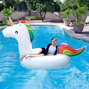 Unicorno piscina galleggiante giostra giocattolo PVC gonfiabile per bambini e adulti per piscina e spiaggia - Product Image 3