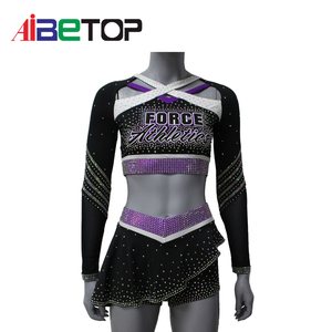 2 parça Cheer üniforma özelleştirilmiş amigo üniforma ücretsiz tasarım amigo kıyafetler - Product Image 3