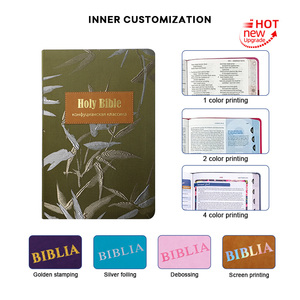 Luxury Custom-Colored Holy Bible Cover PU Material Vibrant Printing Service Church Accessory Devotional Tool - Product Image 5