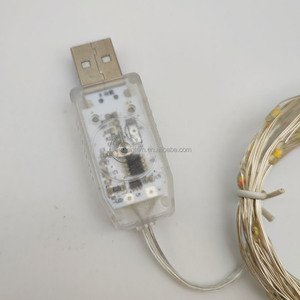 新产品USB遥控暖灯多色多合一5/10/20m仙女铜线婚礼派对发光二极管串灯 - Product Image 2