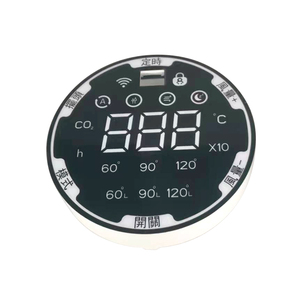 Quelle Fabrik Großhandel kunden spezifische Zeit Temperatur LED-Anzeige Lüfter Runde Farbe 7 Segment Digital LED-Lüfter Bildschirm - Product Image 1