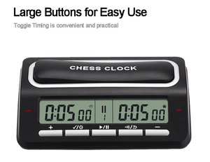 Orologio multifunzione per scacchi con indicatore LED 39 preimpostato orologio digitale per scacchi con Timer Count Up - Product Image 6