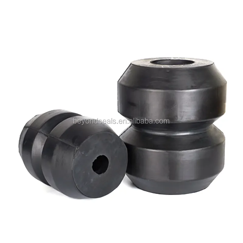 Custom molded shock absorption cylinder spring mount rubber spring damper