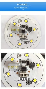 แผงวงจรกลม Led อลูมิเนียม,โมดูลหลอดไฟ Dob Pcb Smd 2835 5W-60W T ซีรี่ส์บอร์ด DOB Led Pcb - Product Image 2