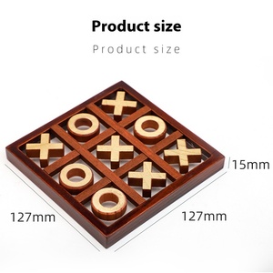 Tac Tac XO satranç ahşap çift savaş bulmaca oyunu kalite dış ticaret oyuncak 2-4 yıl için ebeveyn-çocuk interaktif EN71 - Product Image 4