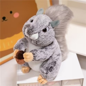 ของเล่นตุ๊กตากระรอกยัดนุ่นสัตว์ป่ายัดนุ่นออกแบบได้ตามที่ต้องการของขวัญส่งเสริมการขายโรงงาน ISO คุณภาพสูง - Product Image 2