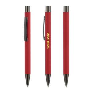 Custom Logo Office Use Metal Ballpoint Pens <strong>Cheap</strong> Rubber Coated Promotional Business and Gift Pens 1.0mm <strong>Writing</strong> Width - Product Image 4