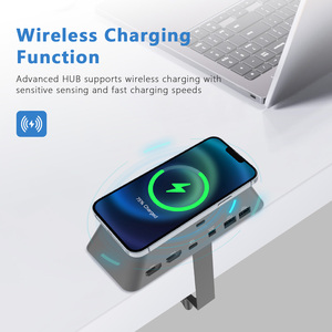 Periferiche per Computer di alta qualità 4K HD uscita Video 16 in 1 USB tipo c Hub con ricarica Wireless nuovi Hub - Product Image 4
