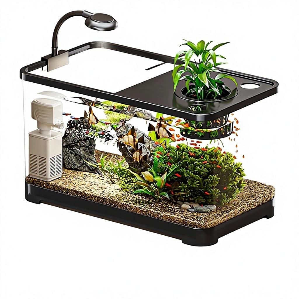 Pompe à oxygène de luxe pour aquarium, projecteur, accessoires de grande taille
