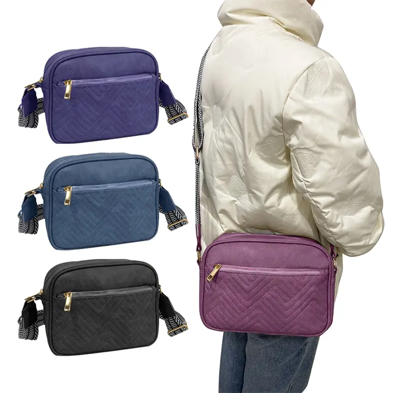Black Color Reusable Custom Material Shoulder Sling Bags Designer Small Crossbody Bag Pu Leather for Women Ladies