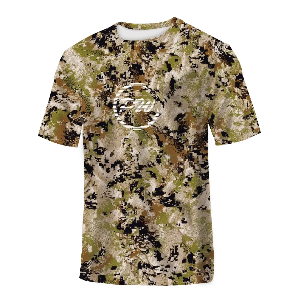 T-shirt camouflage de combat pour la pêche, t-shirt numérique à manches courtes, fait sur mesure, à prix d'usine, nouvelle collection