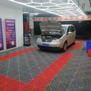 Không thấm nước PVC Vinyl nhà để xe gạch lát sàn Peel Stick Interlock Modular rửa xe cửa hàng thảm trong nhà/ngoài trời PP chất liệu - Product Image 3