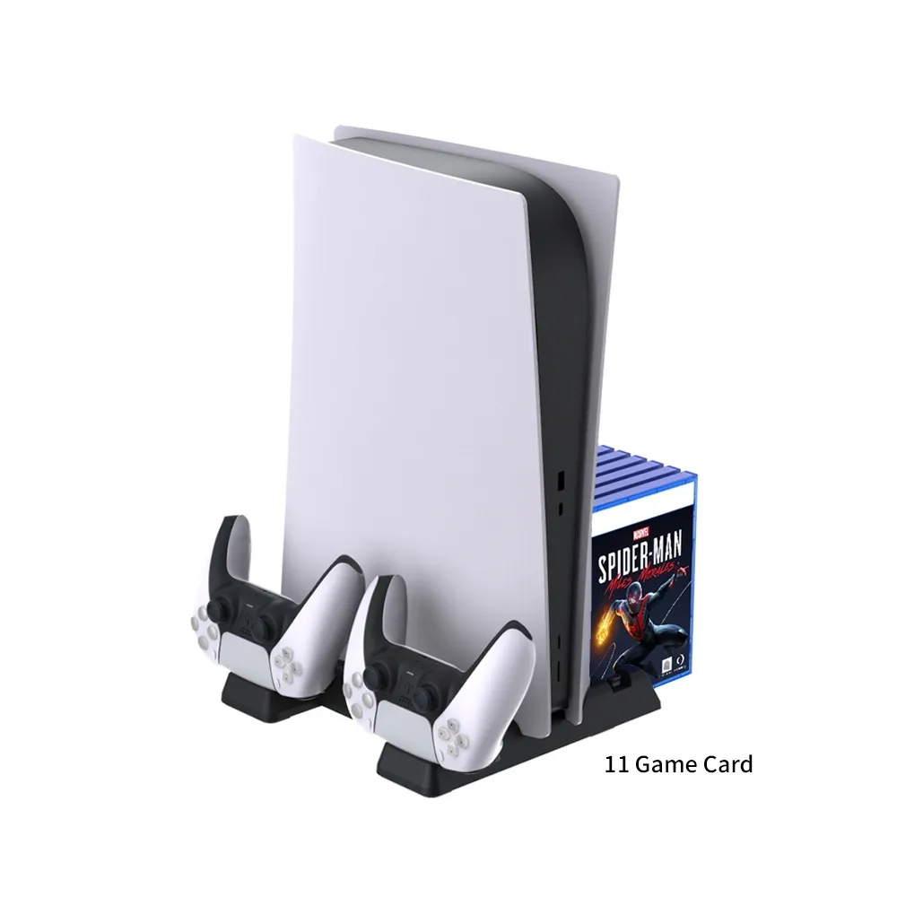 TP5-0593 для PS5 игровой консоли охлаждающий вентилятор с двойным зарядным устройством для PS5 Подставка для зарядки кулер диск для хранения стенд