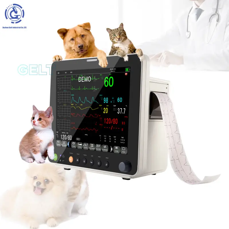 Animal Veterinary Equipment VET Monitor de presión arterial de signos vitales multiparámetros