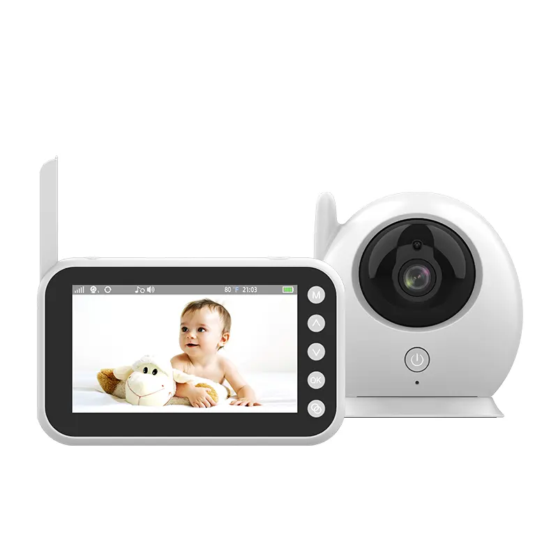 Cámara de visión nocturna 720p para bebés, batería de 2300mah, pantalla LCD de 4,3 pulgadas, 2,4G, vídeo inalámbrico, Monitor de bebé