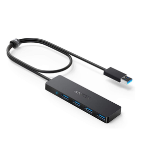 Anker 4ポートUSB3.0ハブ2フィート拡張ケーブル付き超スリムデータUSBハブSuperSpeedデータ - Product Image 1