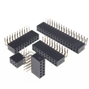 2X3/4/5/6/7/8/10/20/40 PIN çift sıra sağ açı kadın Pin başlık 2.54MM PITCH şerit konektörü soket - Product Image 1