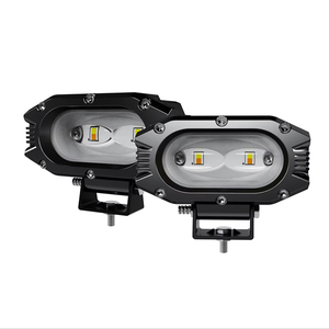 New Design Dual Color 4Inch LED Strobe Flood Beam Double Eyes Fog Light Pods 20W 6 <strong>Flash</strong> Modes <strong>Memory</strong> <strong>Function</strong> Factory Price - Product Image 1