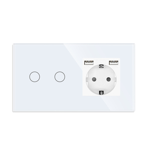 USBタイプCウォールソケットEUプラグコンセント16A電源タッチスイッチ (USBソケット付き) - Product Image 3