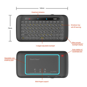2,4G Mini inalámbrico RGB retroiluminado teclado Touchpad Mouse Combo recargable Trackpad para Android TV Box Laptop Mac PC Desktop - Product Image 3