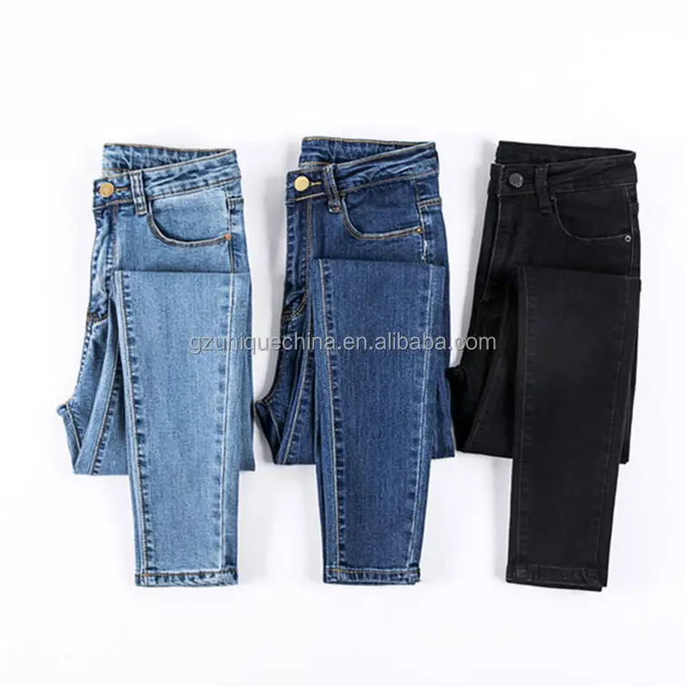 Skinny Jeans Denim Pants Azul Escuro Denim Pant Para As Mulheres Jeans Senhoras Afligido Denim Calças de Carga Baggy Straight Jeans Para As Mulheres