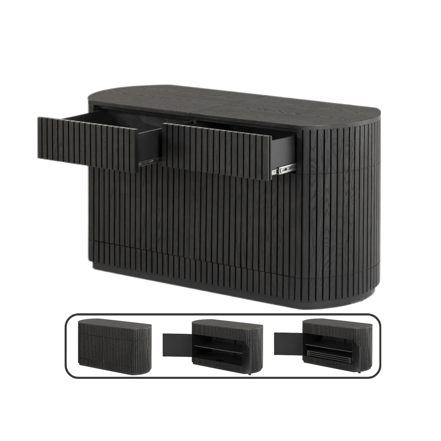 Gabinete lateral negro