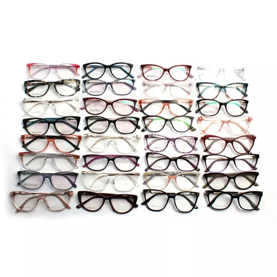Großhandel verschiedene günstige Brillenrahmen TR90 Lager fertige optische Brillen gemischte Brillenrahmen Lager