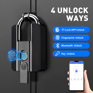 Toptan üreticinin ağır akıllı parmak izi asma kilit TTlock BLE APP anahtar su geçirmez IP67 büyük akıllı kilit - Product Image 2