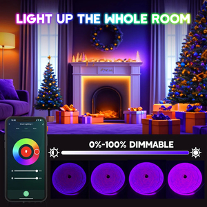16.4FT33FT50FT <strong>LED</strong> 24V IP65 Waterproof 6*12MM 96LEDs/M Magic Color DIY Lighting Modes RGB IC Neon Lighting for Bedroom Design - Product Image 3