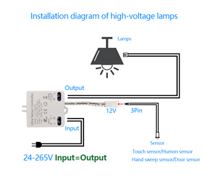 Serie Ultra Control centralizado DC/AC 24V-265V Alto voltaje 220V AC Controlador de interruptor de sensor de alta Potencia 500W - Product Image 6