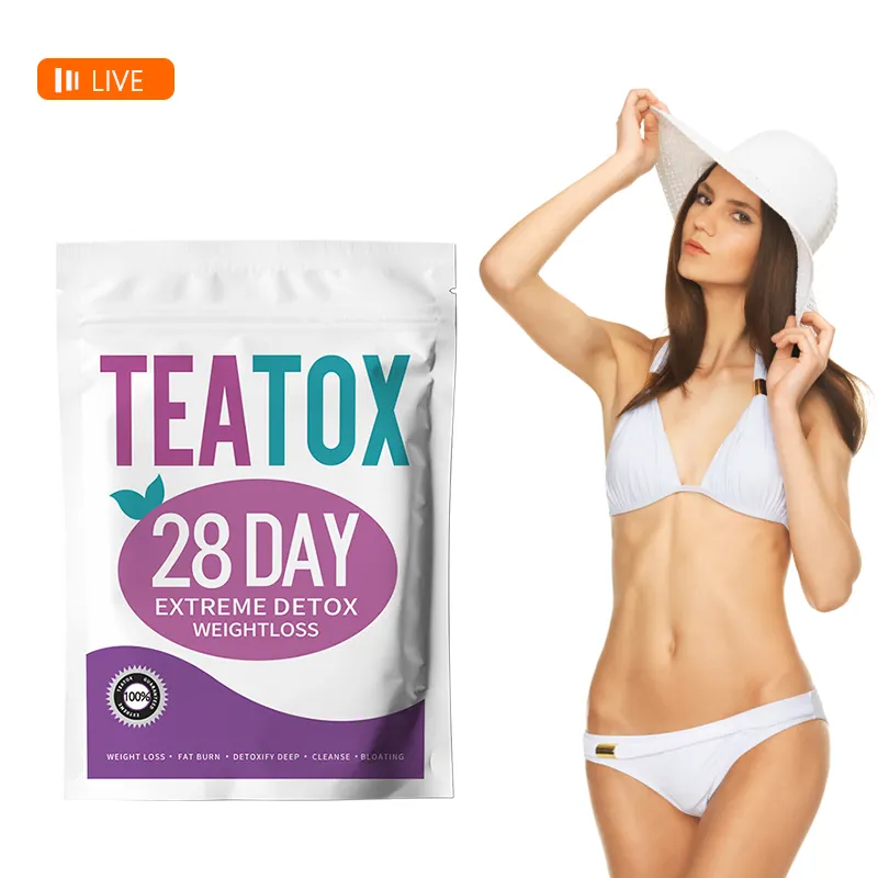 Chinese Wholesale Organic Natural Private Label Slimming green Tea Herbal Beauty Weight Loss Lose SkinnyFit Slimming Detox Tea