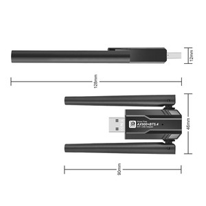 Free Driver 5dBi Antenna 900Mbps USB WiFi Dongle AX900 BT5.4 Compatible <strong>Wi</strong>-<strong>Fi</strong> 6 Router Wireless Network Adapter for <strong>5GHz</strong> - Product Image 5