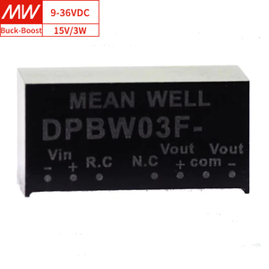 MEAN WELL DPBW03F-15 Dual <strong>Output</strong> <strong>DC</strong>-<strong>DC</strong> Converter, &plusmn;15V &plusmn;0.1A, 3W, 9-36Vdc <strong>Input</strong>, 81% Effi, for Medical &amp; Telecom Applications - Product Image 1