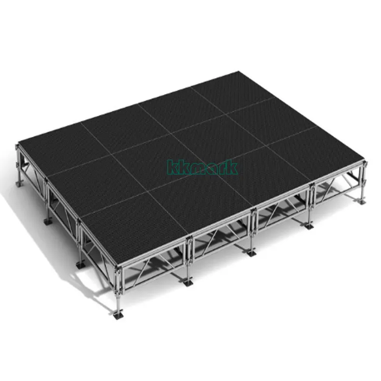 Portable All-Terrain Indoors Outdoors Mobile Concert Stage Platform Deck for Event Lights Show Entertainment