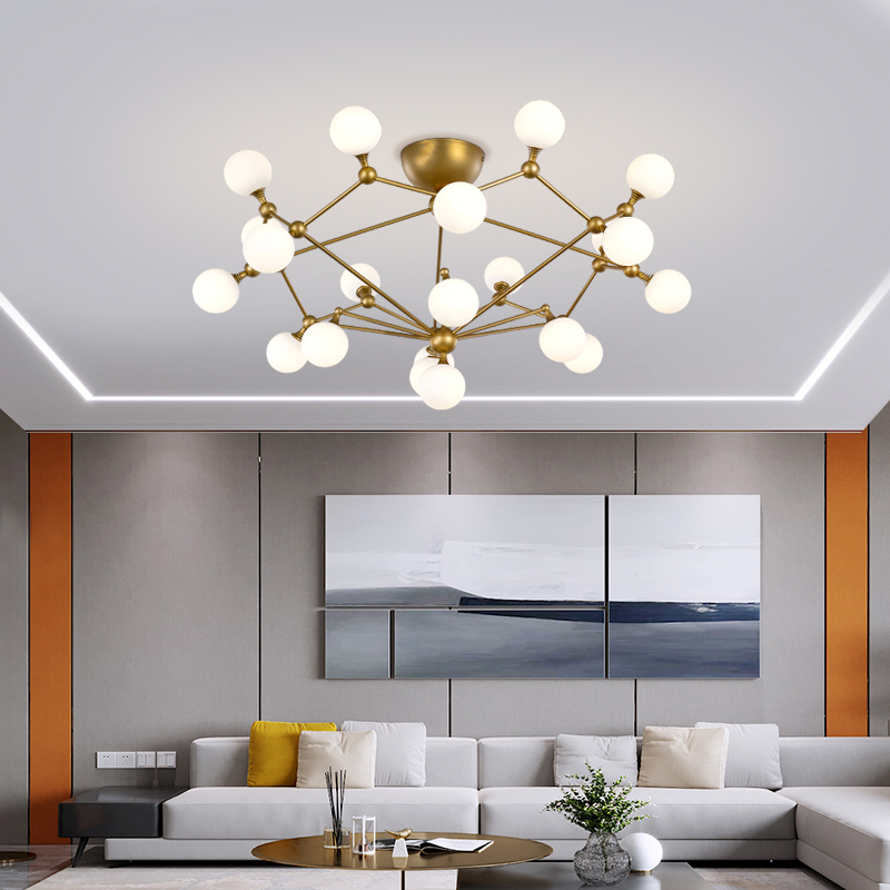 Simple Design bedside Motorized crystal murano glass ball chandelier Flowers dining pendant light