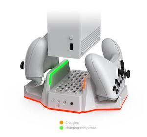 แท่นชาร์จพัดลมระบายความร้อนสำหรับคอนโซล Xbox Series S แท่นชาร์จแบตเตอรี่แบบตั้งแนวตั้งแท่นชาร์จแบตเตอรี่คู่ - Product Image 4