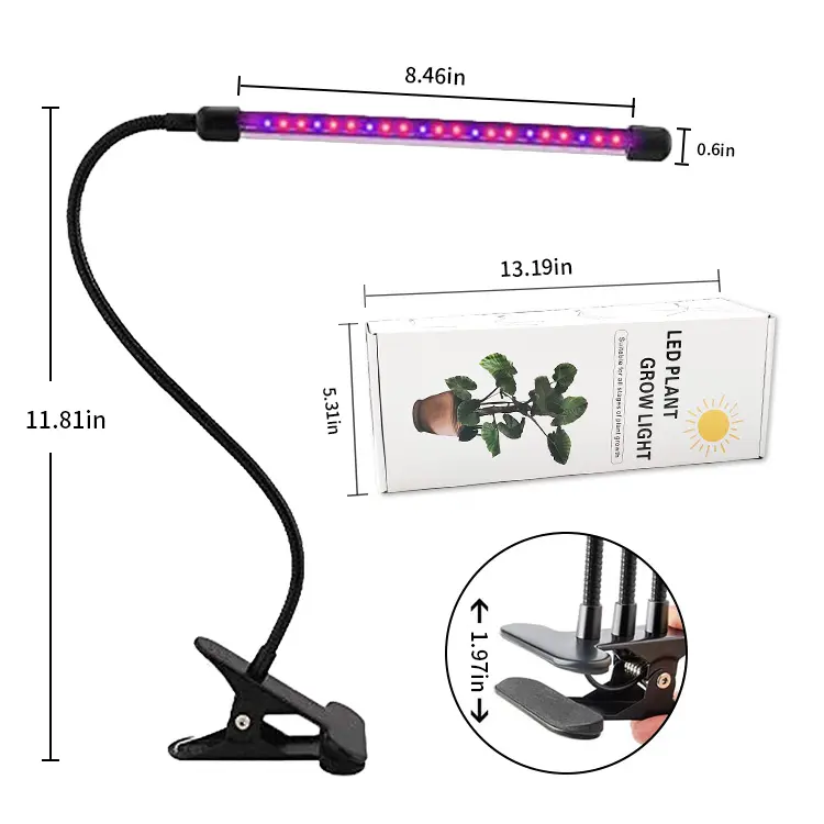 Klip UV Spider petani Mini dalam ruangan kecil lampu tumbuh LED untuk sayuran tumbuh lampu tanaman
