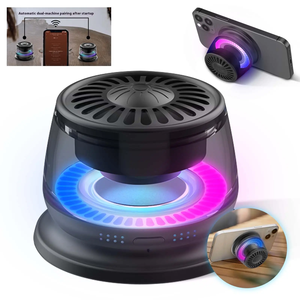 DE415 Dual Mode <span class=keywords><strong>Speaker</strong></span> portátil sem fio para Mini Magnetic LED RGB Luz Colorida Sucção Stand Subwoofer