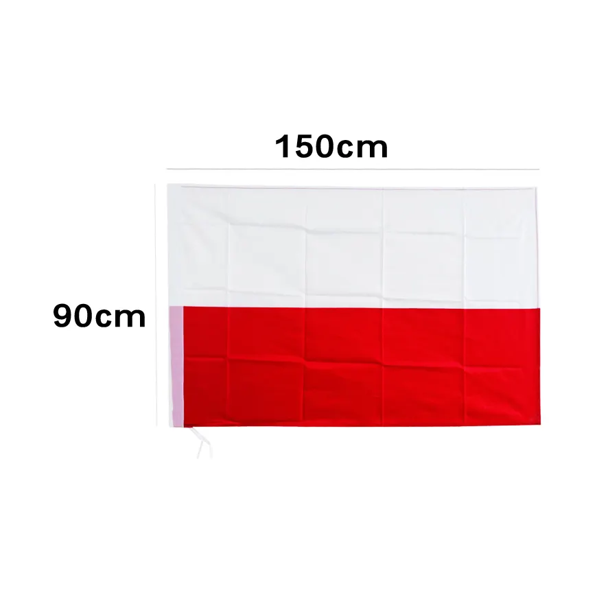 A buon mercato promozionale 3 x5ft grande bandiera nazionale stampata su due lati bandiera del paese polonia