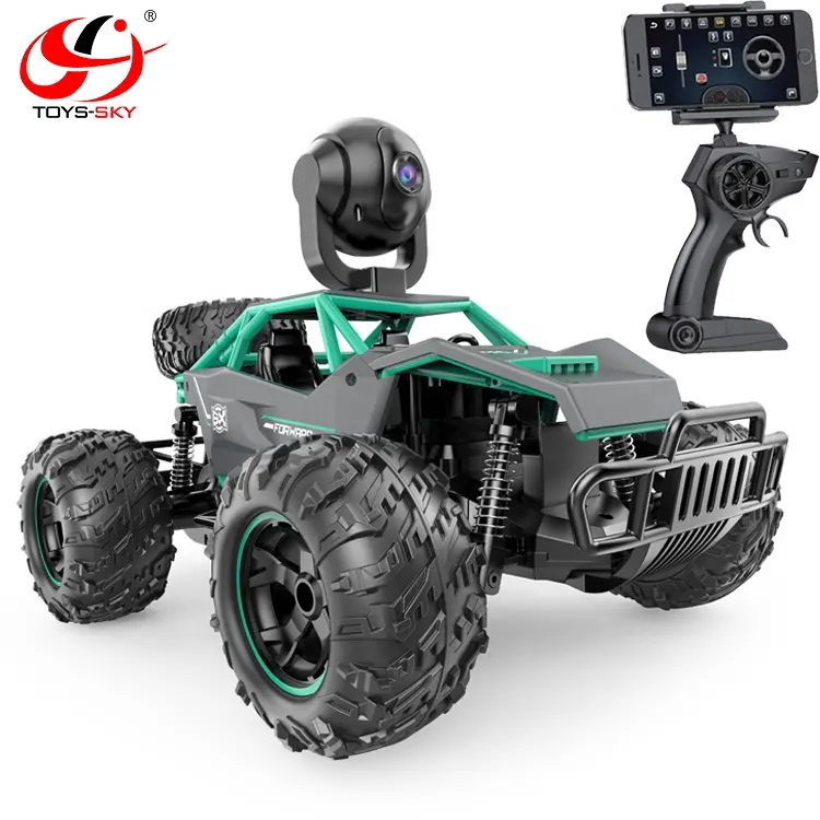 Hot sale 2.4Ghz 1/14 WIFI FPV Real Time Die-cast Alloy Monster RC truck remote control Toy Climbing car with camera for Sale