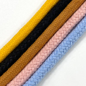 رباط مخصص <span class=keywords><strong>4</strong></span> حبل 5 من القطن المجدول ، حبل بغطاء رأس برباط ، حبل قطني ملتوي ، حبل قطني منسوج ، حبل مكرامي ، حبل سحب للسراويل - Product Image 3