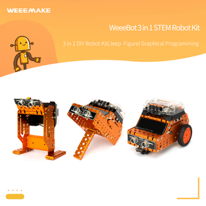 WeeeMake WeeeBot 3-in-1-STEM-Roboter-Kit Auto-Baukasten Mechanischer intelligenter Trainings roboter Druckguss-Spielzeug fahrzeuge Studenten Diy-Spiele - Product Image 4