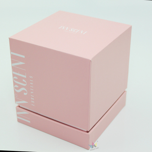 Özel Logo baskı seramik mum kavanozu kutusu ambalaj kapağı ile yapılmış karton konik pembe gül mum nakliye kutusu - Product Image 2