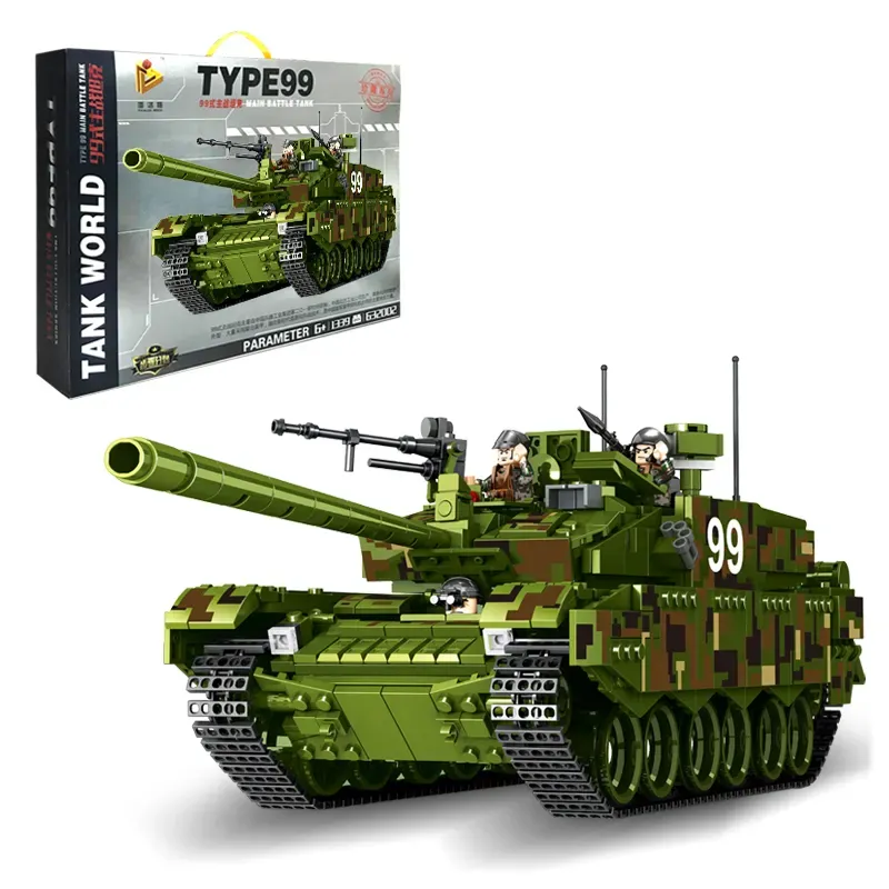 Panlos Military Tank Building Blocks Russian T90 Assemble Model Army German Tanks Bricks Toys For Kids